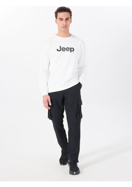 Lastikli Bel Düz Paça Standart Siyah Erkek Pantolon J4SM-PNT7204