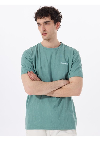 D5SM-TST3883 Açık Haki Bisiklet Yaka Relaxed Düz Erkek T-Shirt fiyatları