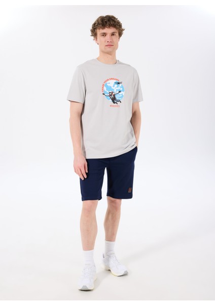 D5SM-TST3774 Gri Bisiklet Yaka Relaxed Baskılı Erkek T-Shirt fiyatları