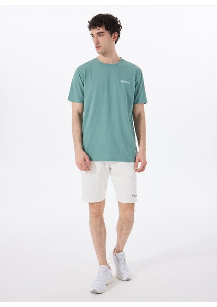 D5SM-TST3883 Açık Haki Bisiklet Yaka Relaxed Düz Erkek T-Shirt