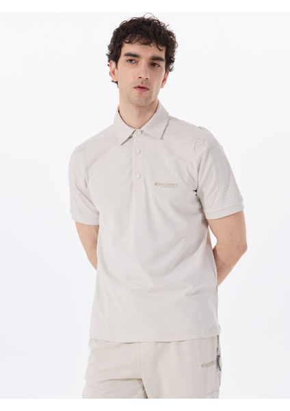 D5SM-TST3713 Taş Relaxed Düz Erkek Polo T-Shirt