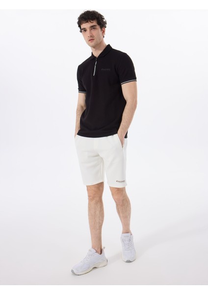 D5SM-TST3718 Siyah Relaxed Düz Erkek Polo T-Shirt fiyatları