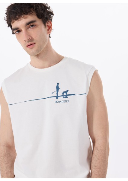 D5SM-TST3801 Beyaz Bisiklet Yaka Relaxed Baskılı Erkek T-Shirt fiyatları