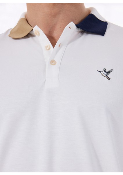 Düz Kırık Beyaz Erkek Polo T-Shirt F5SM-TST 2081 modelleri