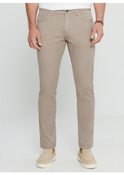 Normal Bel Normal Paça Slim Fit Vizon Erkek Pantolon ACE001252246_VIZ