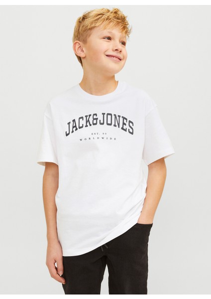 JJECALEB VARSITY TEE SS O Beyaz Erkek Çocuk Kısa Kol T-Shirt fiyatları