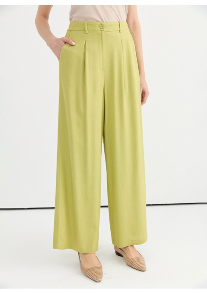 Normal Bel Standart Yeşil Kadın Pantolon 25YSL5356 modelleri