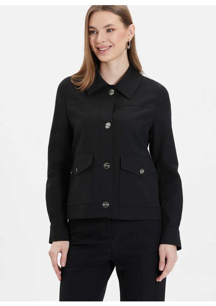 Standart Siyah Kadın Ceket 25YSL1459