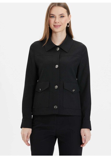 Standart Siyah Kadın Ceket 25YSL1459