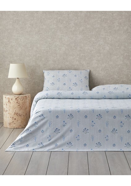 Seaside Blossom Pamuklu Çift Kişilik Nevresim Seti 200X220 cm Yeşil