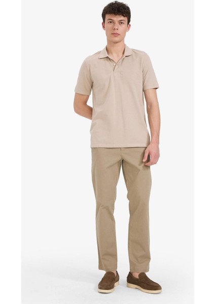 %100 Pamuk Regular Fit Kısa Kollu Basic Düz Pike Kumaş Polo Tişört C1293AX25SP