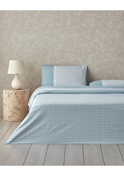 Linear Harmony Pamuklu Çift Kişilik Nevresim Seti 200X220 cm Yeşil