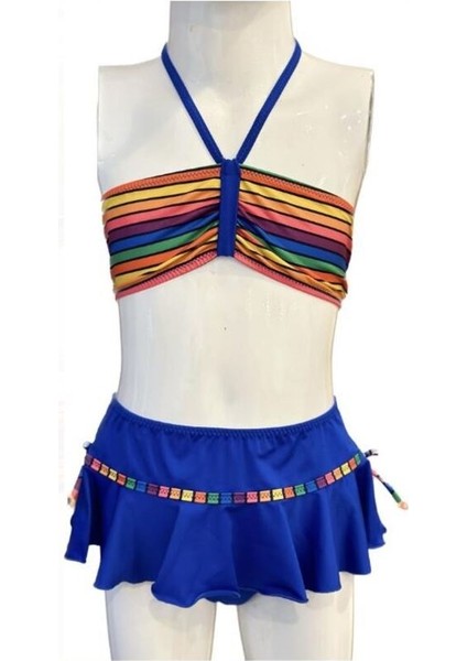 Rinbow Kız Çocuk Etekli Bikini