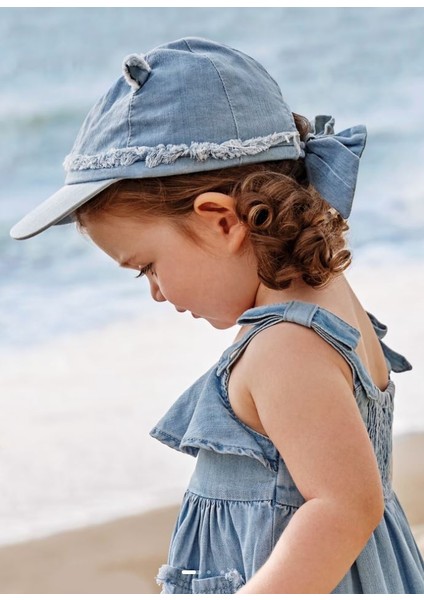 Kız Çoocuk Denim Yazlık Şapka 10417