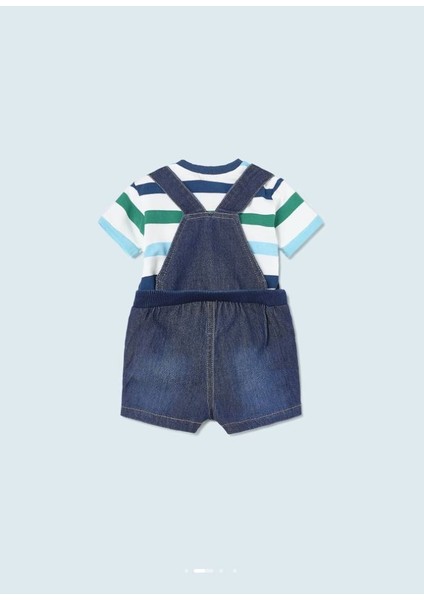 Erkek Bebek Denim Solapet Tişört 2 Li Set 1628 fiyatları