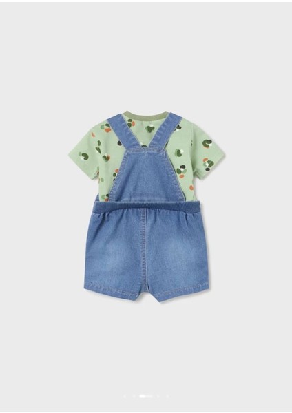 Erkek Bebek Denim Solapet Tişört 2 Li Set 1628 modelleri