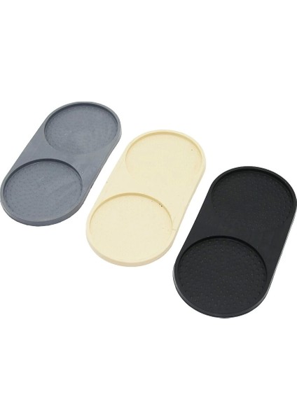 2 Bölmeli Oval Renkli Silikon Yağdanlık - Sabunluk Altlık 12 x 24.5cm