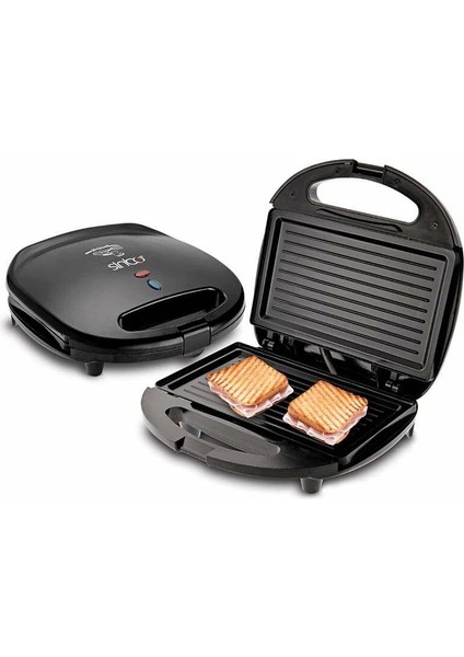 Mini Granit Elektrikli Tost Makinesi 2 Tost Yapışmaz Yüzey 750W SSM-2513