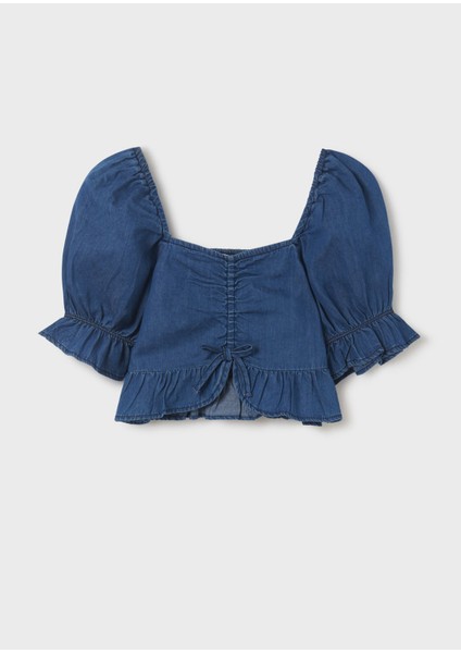 Kız Çocuk Yazlık Denim Bluz 6197 fırsatları