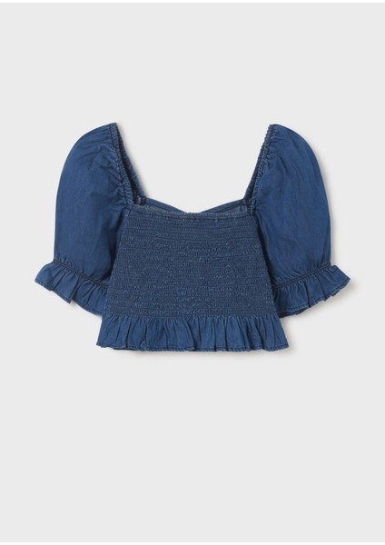 Kız Çocuk Yazlık Denim Bluz 6197 indirimleri