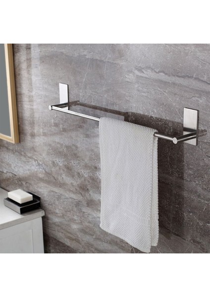 DELTAHOME Paslanmaz Çelik Yapışkanlı Havluluk 55CM INOX