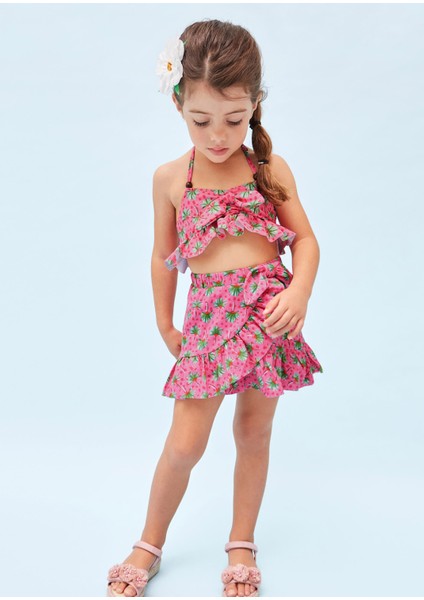 Kız Çocuk Yazlık Desenli Ewtek 3905