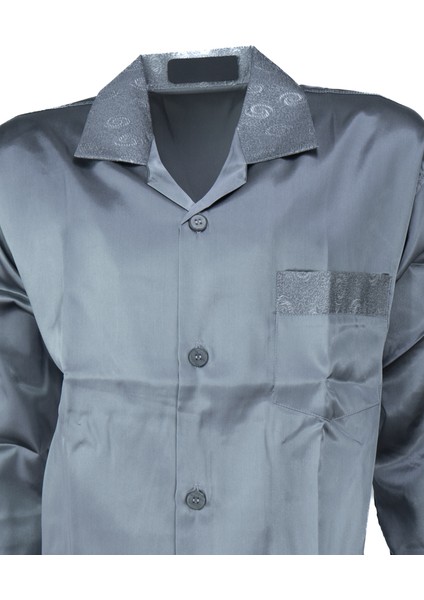 Erkek Şık Klasik Model Pijama Takımı Premium Saten Kumaş Fermo Model Cepli Tam Kalıp fiyatları