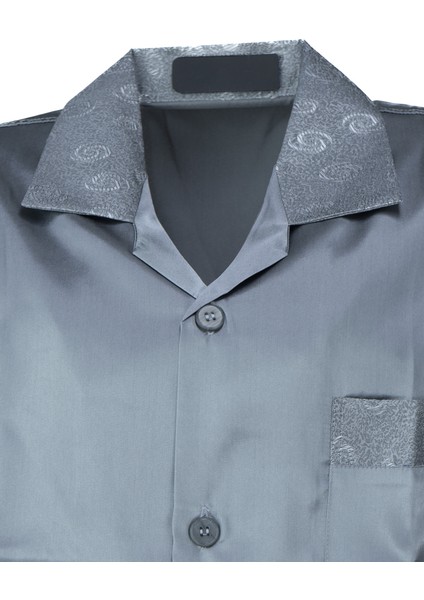 Erkek Şık Klasik Model Pijama Takımı Premium Saten Kumaş Fermo Model Cepli Tam Kalıp modelleri