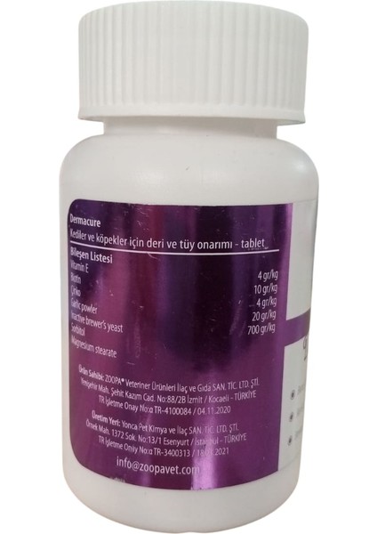 Cat&dog Dermacure Tablet