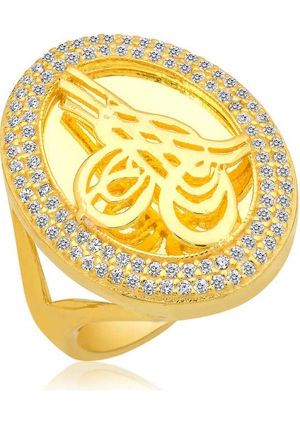 Gümüş Tuğralı Bayan Yüzük