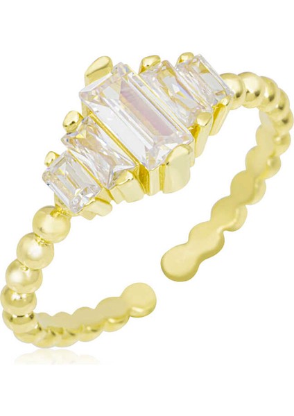 Gümüş Ayarlanabilir Baget Kadın Yüzük