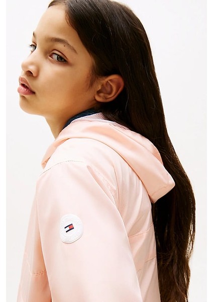 Kız Çocuk Th Kapüşonlu Rüzgarlık - Pembe fırsatları