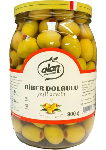 Biberli Yeşil Zeytin 2XL 181-230 Kalibre 900 g e