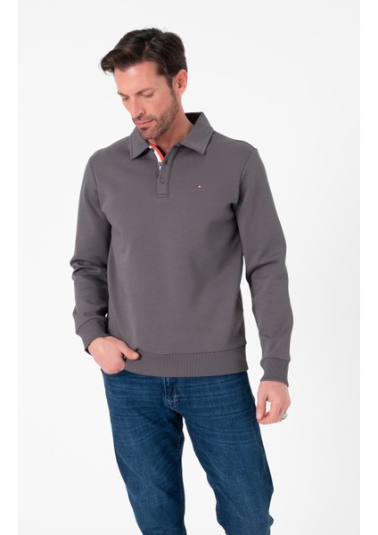 Regular Fit Polo Yaka Pamuklu Erkek SWEATSHIRT-SW-1101