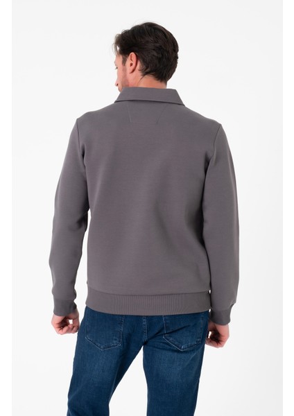 Regular Fit Polo Yaka Pamuklu Erkek SWEATSHIRT-SW-1101