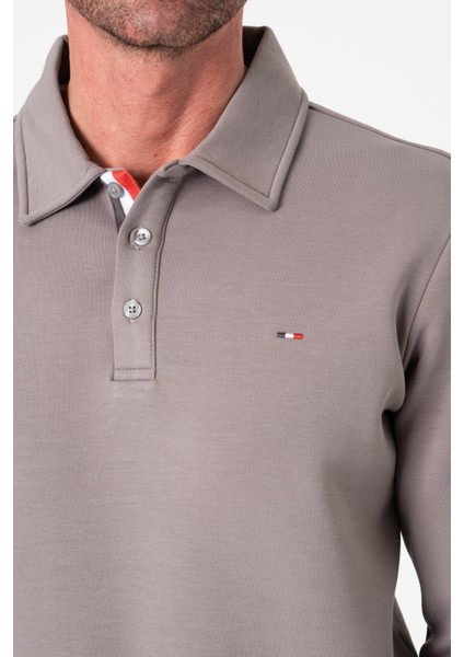 Regular Fit Polo Yaka Pamuklu Erkek SWEATSHIRT-SW-1101 fiyatları