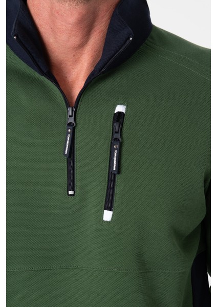 Regular Fit 3 Cepli Yandan Büzgülü Dik Yaka Pamuk Erkek SWEATSHIRT-PIN-1043 fiyatları