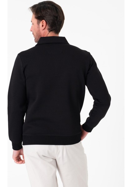 Regular Fit Polo Yaka Cepli Pamuklu Erkek SWEATSHIRT-SW-1102 indirimleri