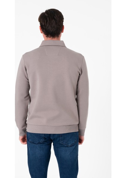 Regular Fit Polo Yaka Cepli Pamuklu Erkek SWEATSHIRT-SW-1102