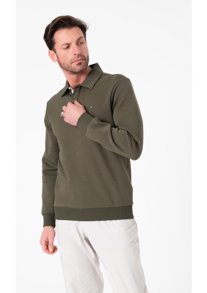 Regular Fit Polo Yaka Pamuklu Erkek SWEATSHIRT-SW-1101
