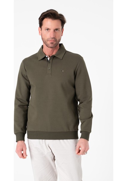 Regular Fit Polo Yaka Pamuklu Erkek SWEATSHIRT-SW-1101