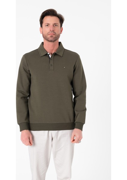 Regular Fit Polo Yaka Pamuklu Erkek SWEATSHIRT-SW-1101