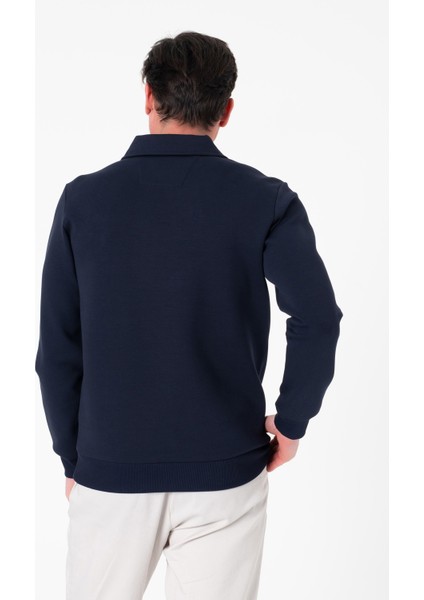 Regular Fit Polo Yaka Pamuklu Erkek SWEATSHIRT-SW-1101