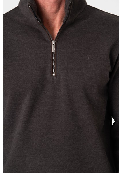 Luxury Tech Regular Kalıp Dik Yakalı Yarım Fermuarlı Erkek SWEATSHIRT-SW-1099 fiyatları