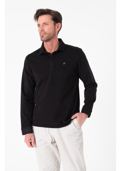 Luxury Tech Regular Fit Polo Düğmeli SWEATSHIRT-SW-1094