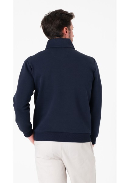 Pamuklu Dik Yaka Yarım Fermuarlı Regular Fit Erkek SWEATSHIRT-SW-1095 fırsatları