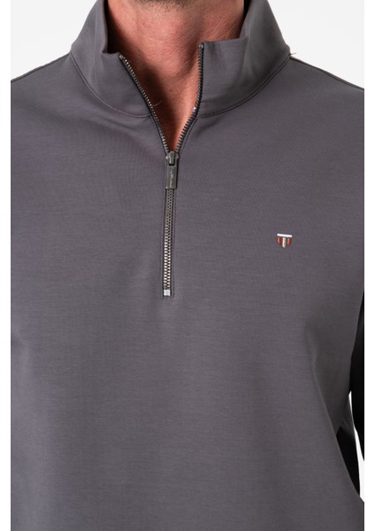 Pamuklu Dik Yaka Yarım Fermuarlı Regular Fit Erkek SWEATSHIRT-SW-1095 fiyatları