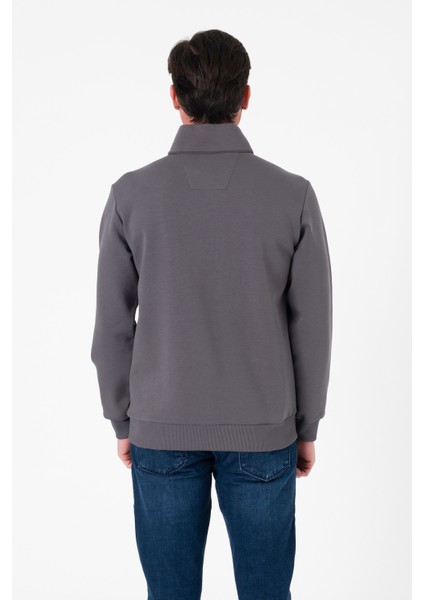 Pamuklu Dik Yaka Yarım Fermuarlı Regular Fit Erkek SWEATSHIRT-SW-1095 fırsatları
