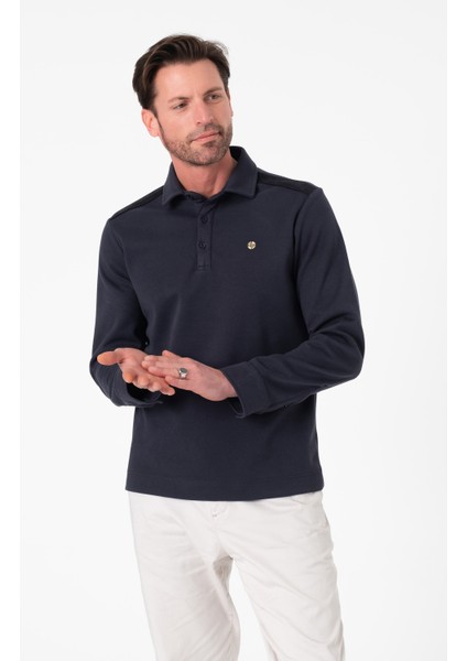 Luxury Tech Regular Fit Polo Düğmeli SWEATSHIRT-SW-1094