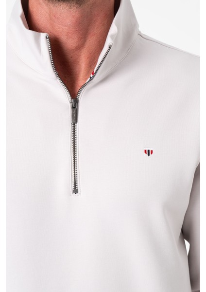 Pamuklu Dik Yaka Yarım Fermuarlı Regular Fit Erkek SWEATSHIRT-SW-1095